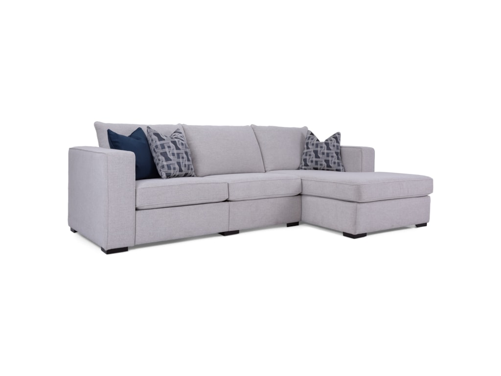Decor-Rest 2900 Contemporary Customizable Reclining Sofa with Chaise
